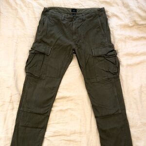 J.Crew 484 Slim Green Herringbone Stretch Cargo Pants W32L32